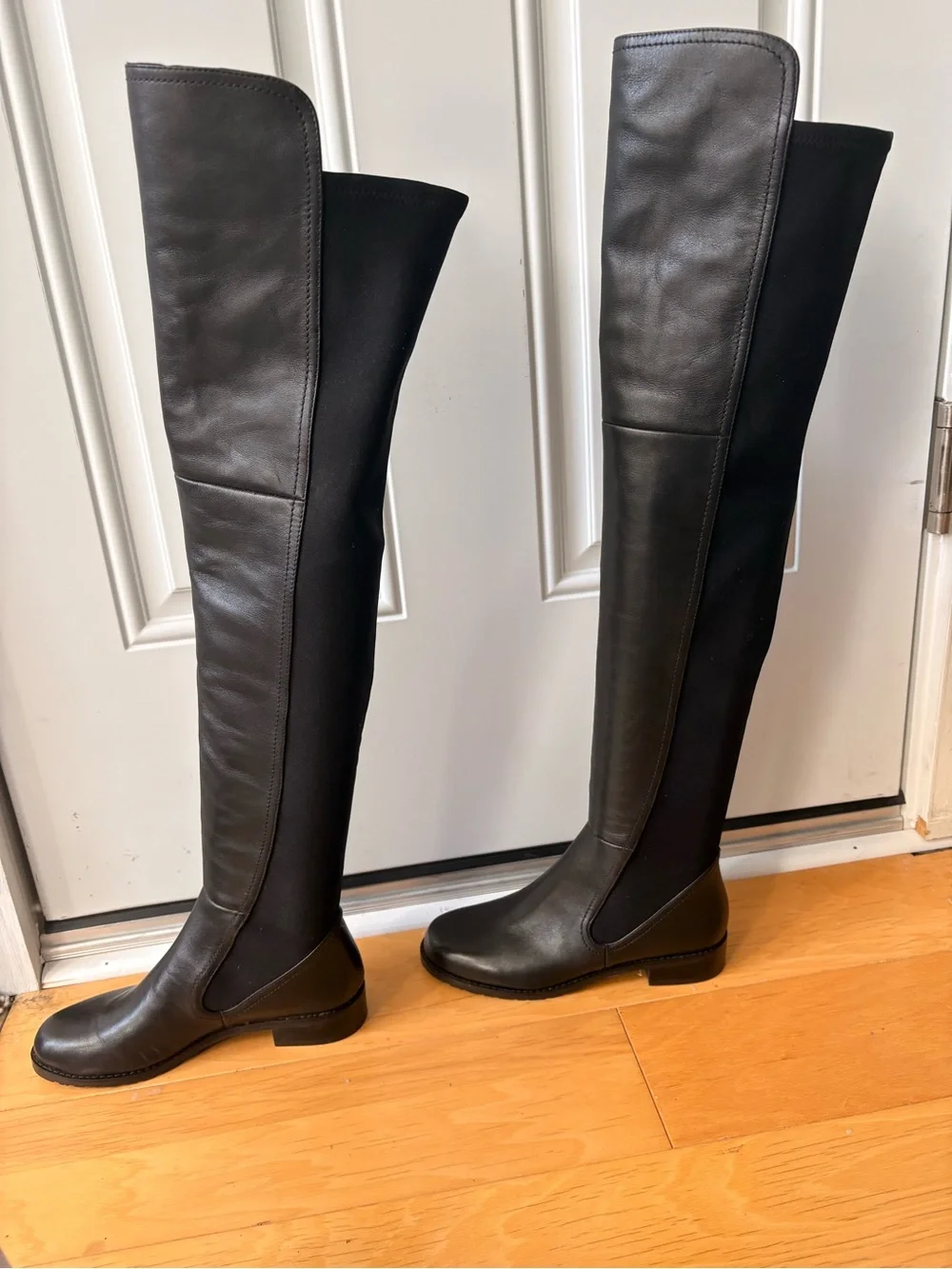 Stuart Weitzman Tall Black Leather Over-the-Knee Boots